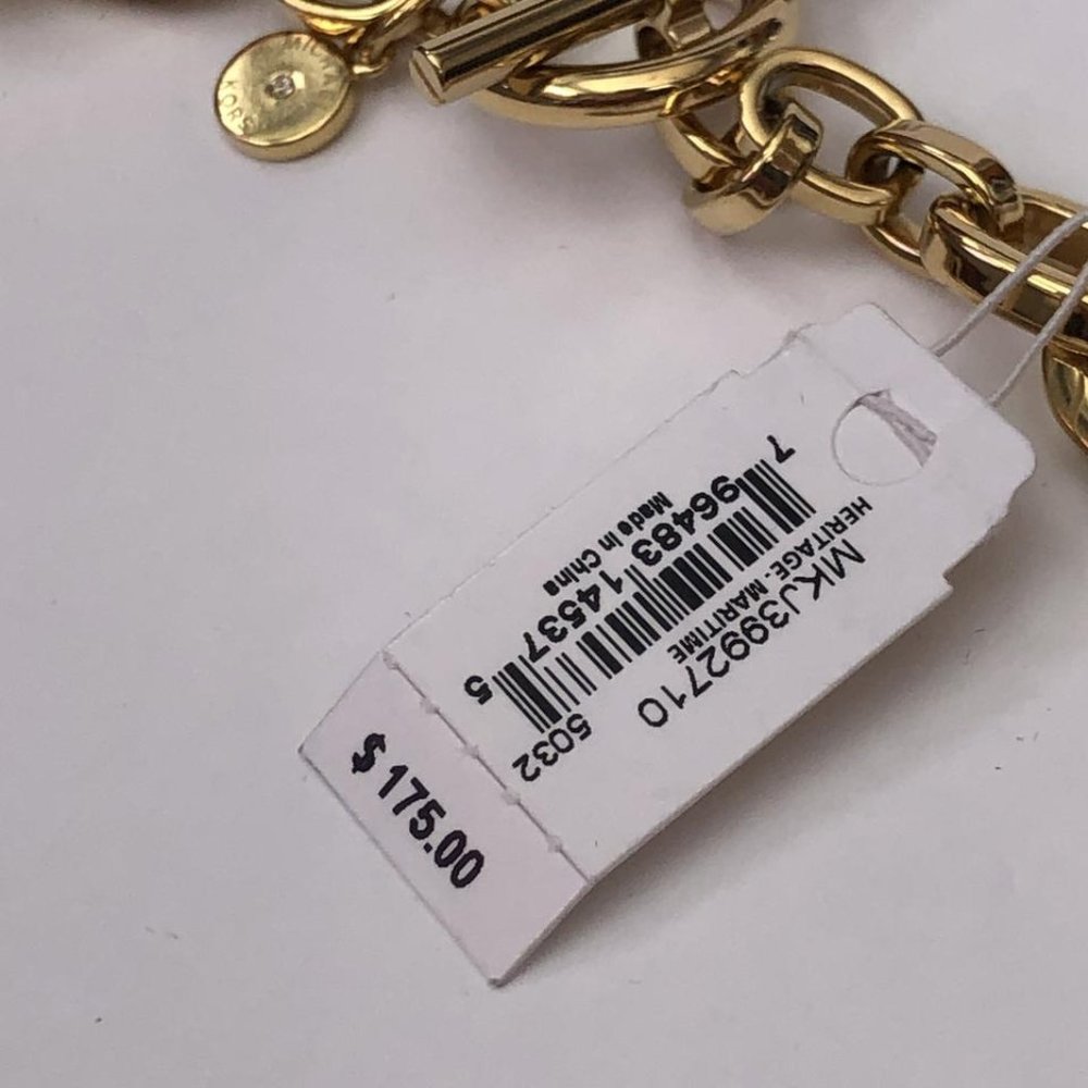 NEW Michael Kors GOLD Maritime Link Necklace $175 - Picture 8 of 8